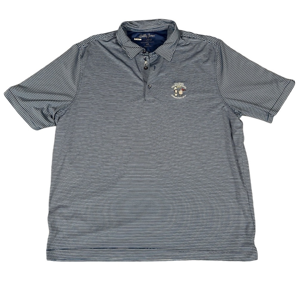 Bobby Jones X-H2O Men's Striped Polo Golf Shirt U.S. Open Pinehurst 2014 2XL